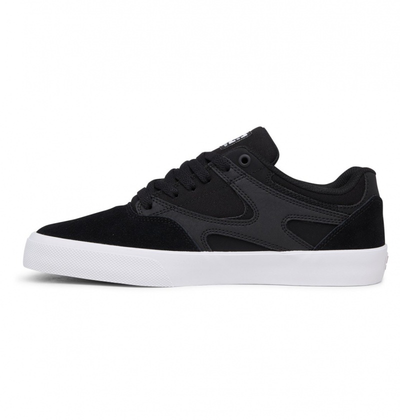 Black / White DC Shoes Kalis Vulc - Shoes | IQP-125068