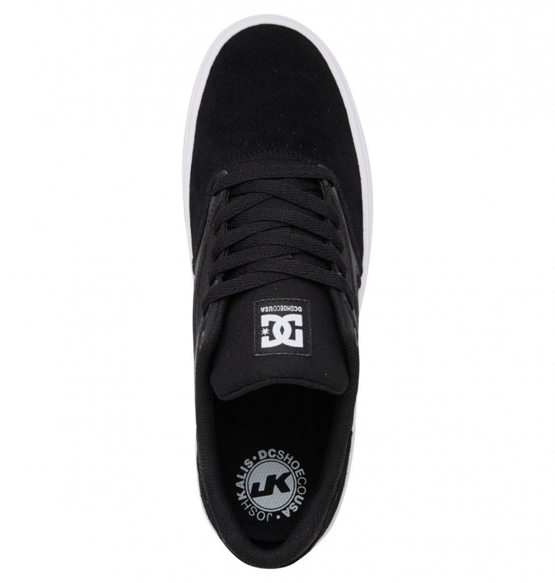 Black / White DC Shoes Kalis Vulc - Shoes | IQP-125068