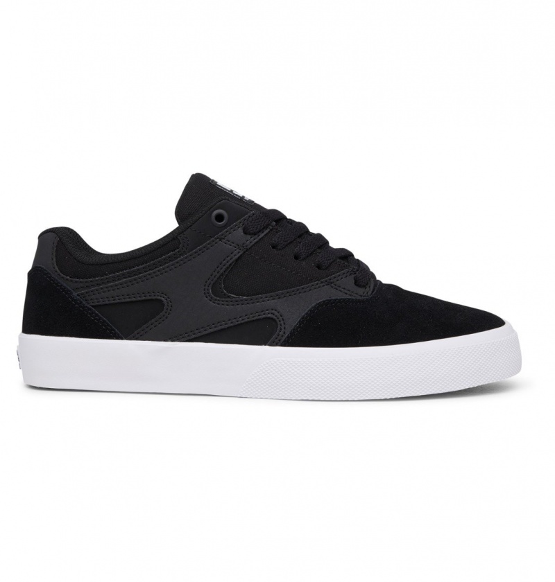 Black / White DC Shoes Kalis Vulc - Shoes | IQP-125068