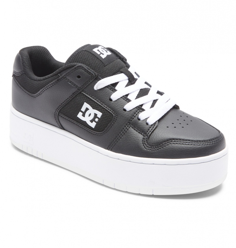 Black / White DC Shoes Manteca 4 Platform - Flatform Shoes | AWV-758134