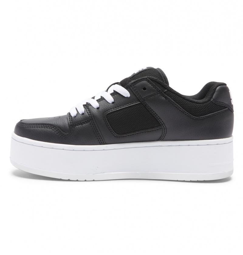 Black / White DC Shoes Manteca 4 Platform - Flatform Shoes | AWV-758134