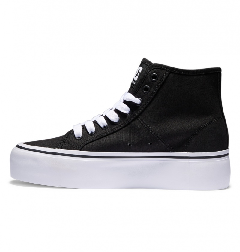 Black / White DC Shoes Manual Hi Platform - High-Top Shoes | NAM-284593