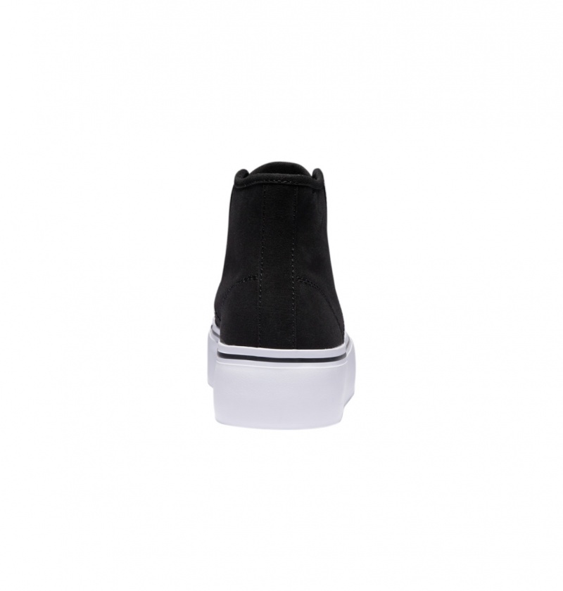 Black / White DC Shoes Manual Hi Platform - High-Top Shoes | NAM-284593