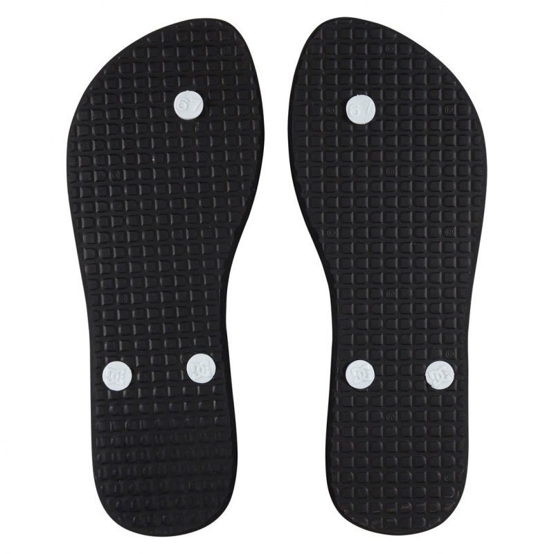 Black / White DC Shoes Spray - Flip-Flops | EDW-365891