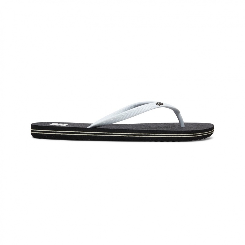 Black / White DC Shoes Spray - Flip-Flops | EDW-365891