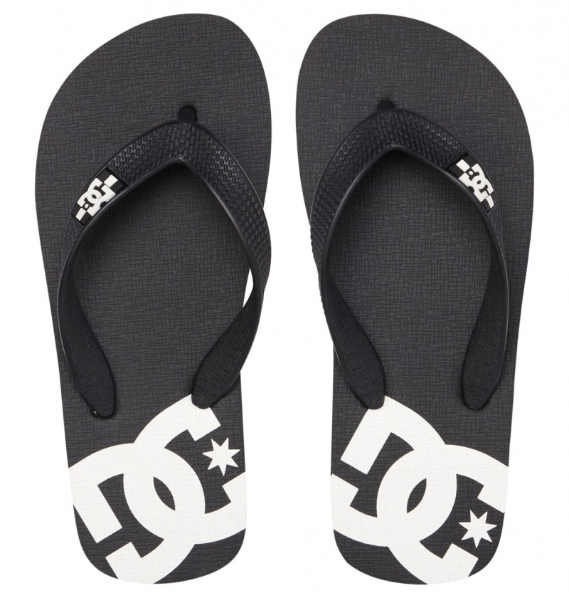 Black / White DC Shoes Spray - Flip-Flops | PNE-658421