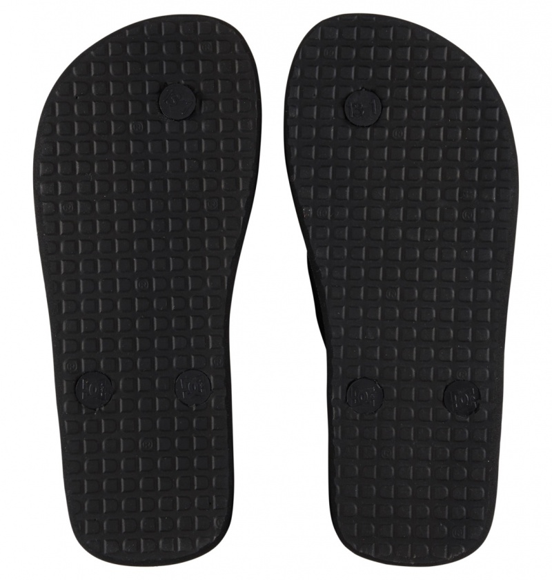 Black / White DC Shoes Spray - Flip-Flops | PNE-658421