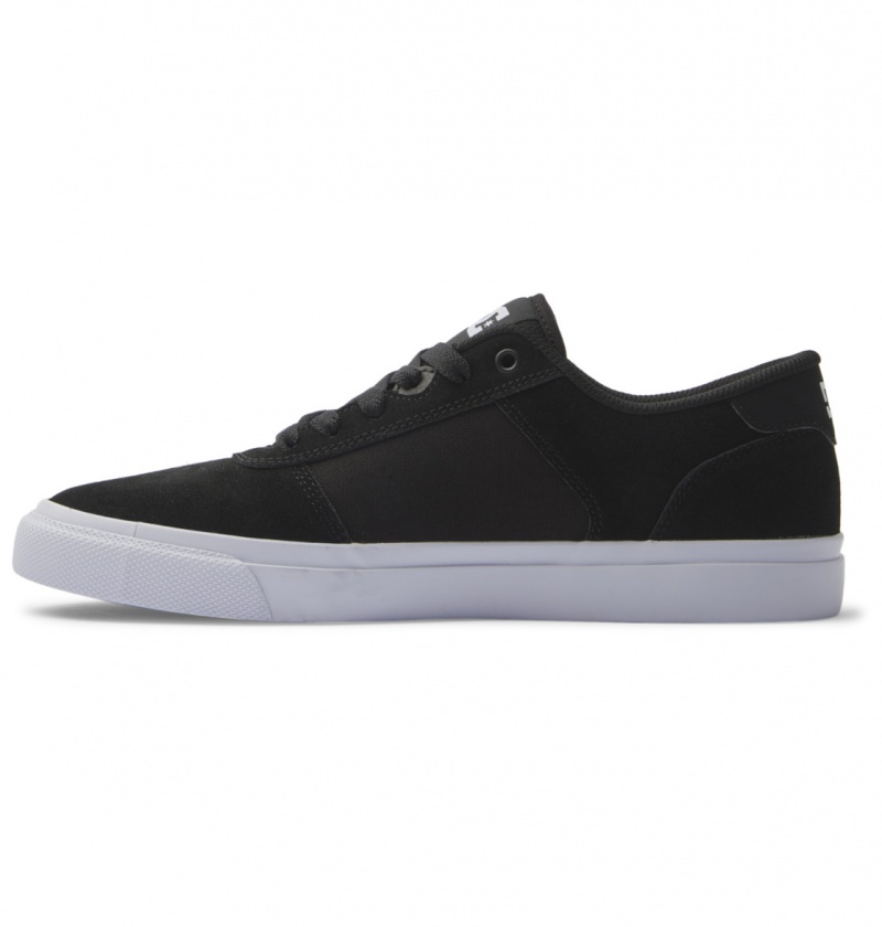 Black / White DC Shoes Teknic - Leather Shoes | TNS-420957