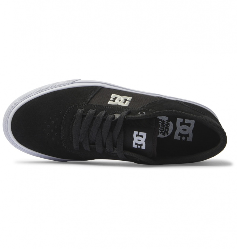 Black / White DC Shoes Teknic - Leather Shoes | TNS-420957