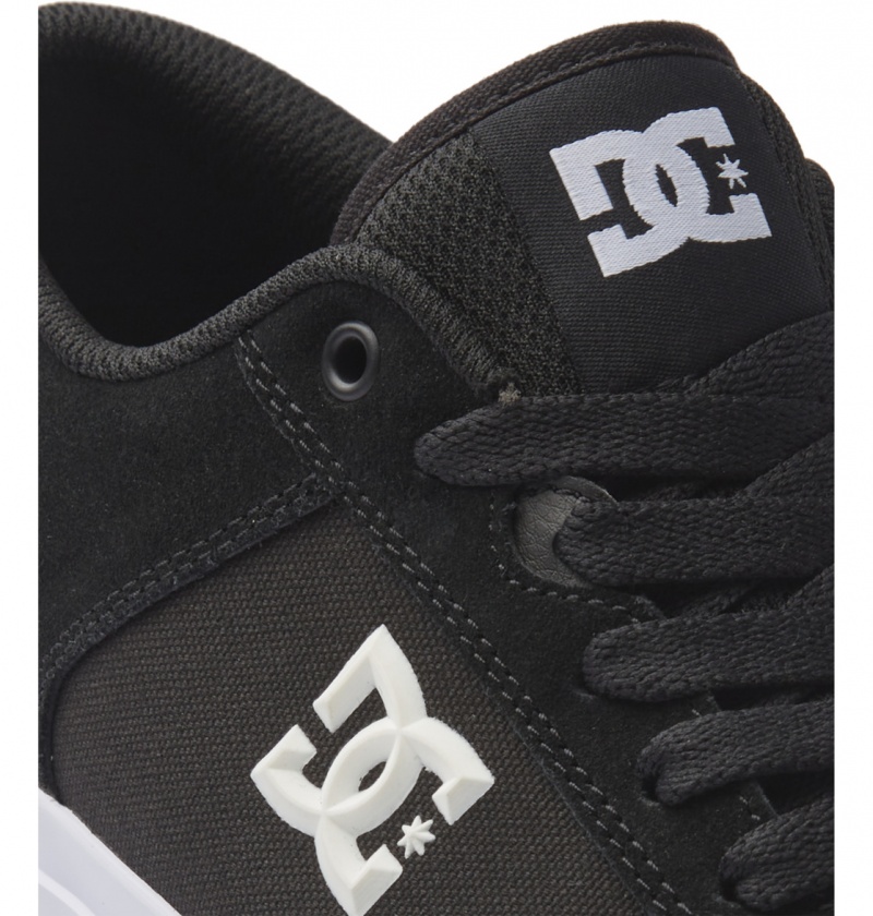 Black / White DC Shoes Teknic - Leather Shoes | TNS-420957