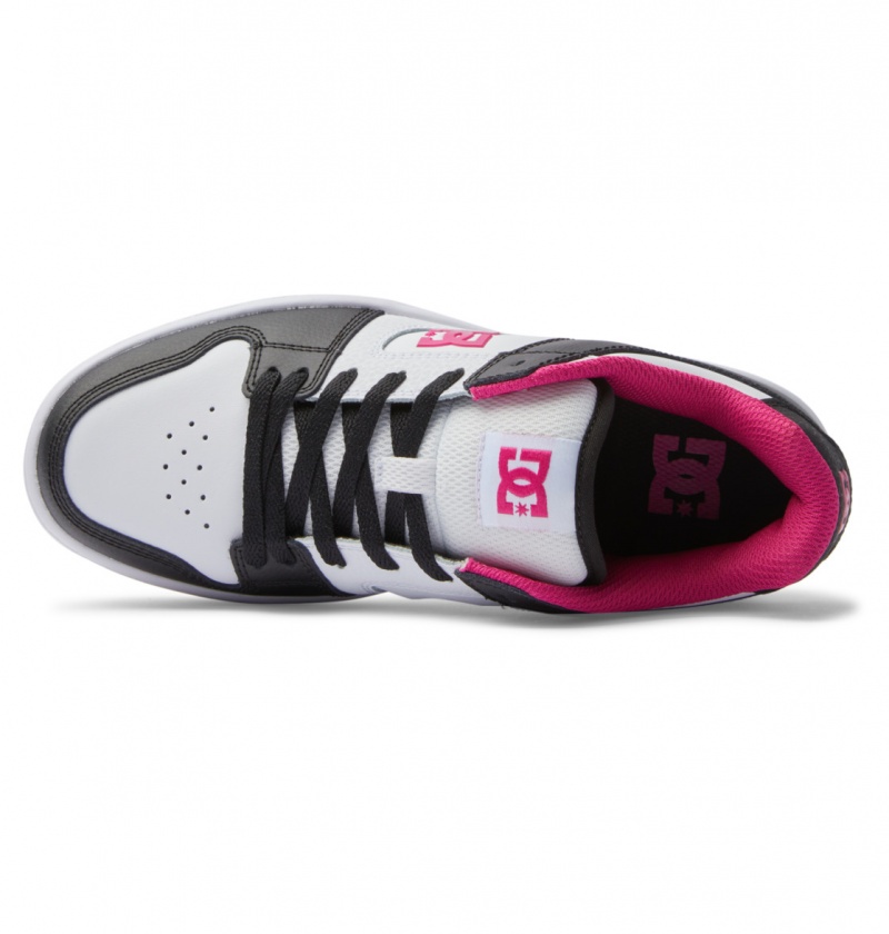 Black / White / Pink DC Shoes Manteca 4 Platform - Flatform Shoes | EMB-512603