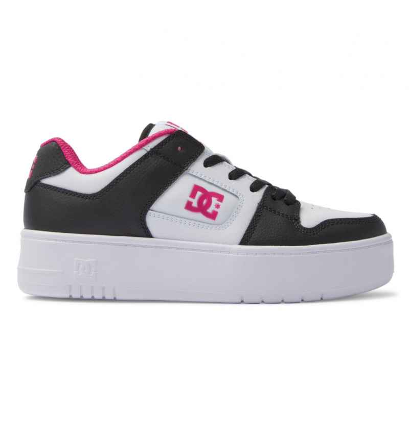 Black / White / Pink DC Shoes Manteca 4 Platform - Flatform Shoes | EMB-512603