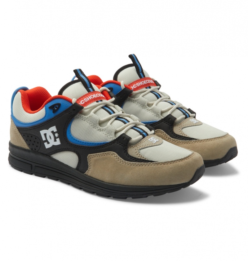 Blue / White DC Shoes Kalis Lite - Leather Shoes | UYT-719348