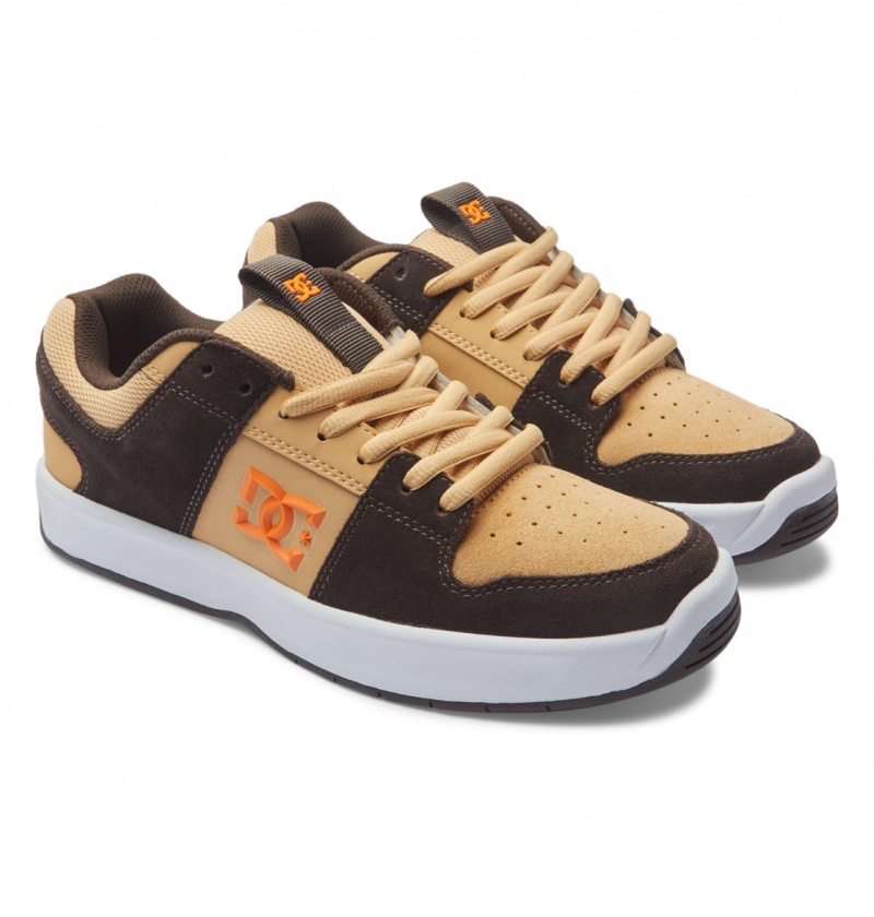 Brown / Brown / Orange DC Shoes Lynx Zero S - Skate Shoes | NIP-451723