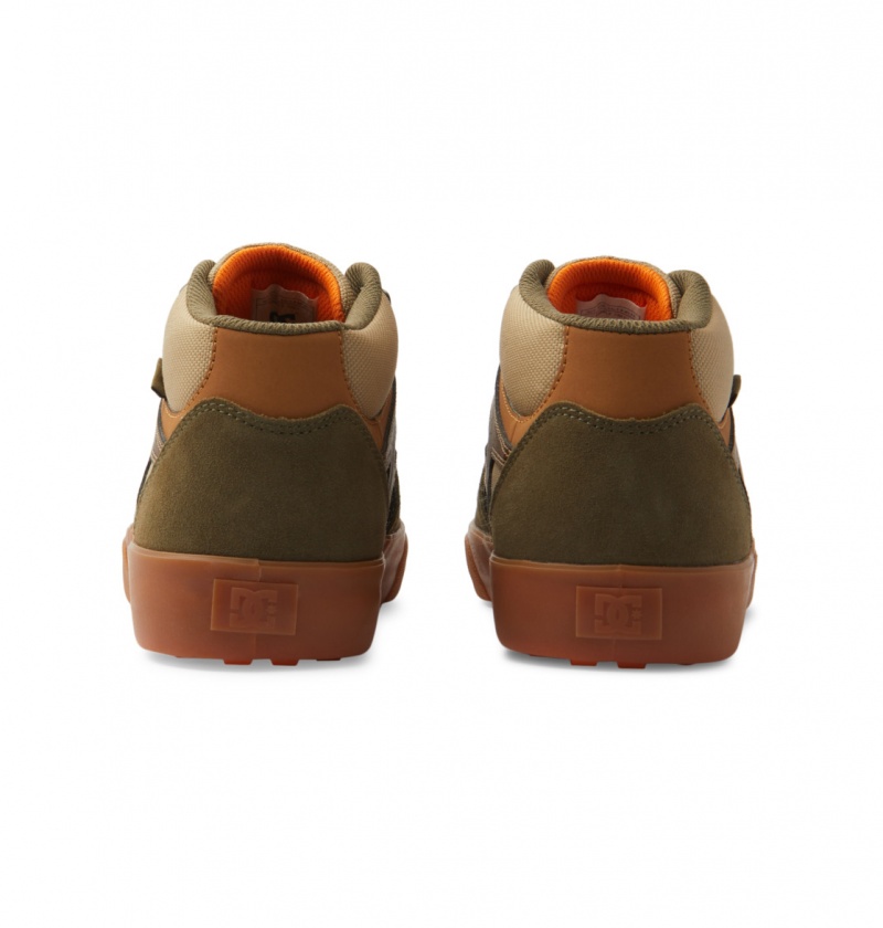 Brown / Dk Chocolate DC Shoes Kalis Vulc Mid Wnt - Mid-Top Shoes | WHS-097125