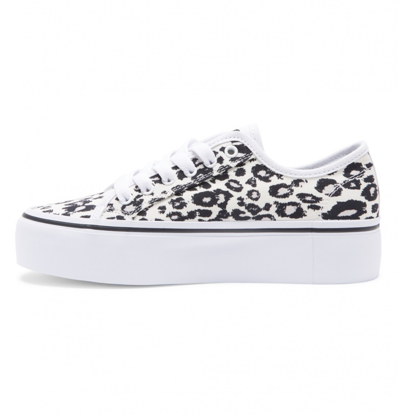 Cheetah Print DC Shoes Manual Platform - Flatform Shoes | VPF-416785