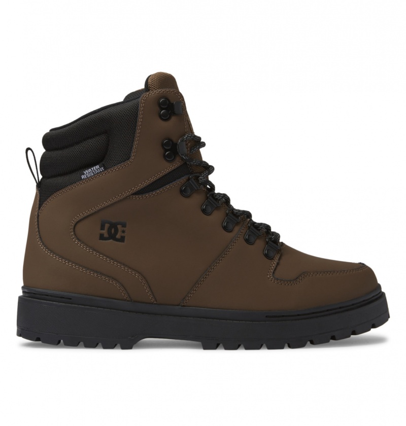 Dark Chocolate DC Shoes Peary Tr - Leather Boots | WGU-643078