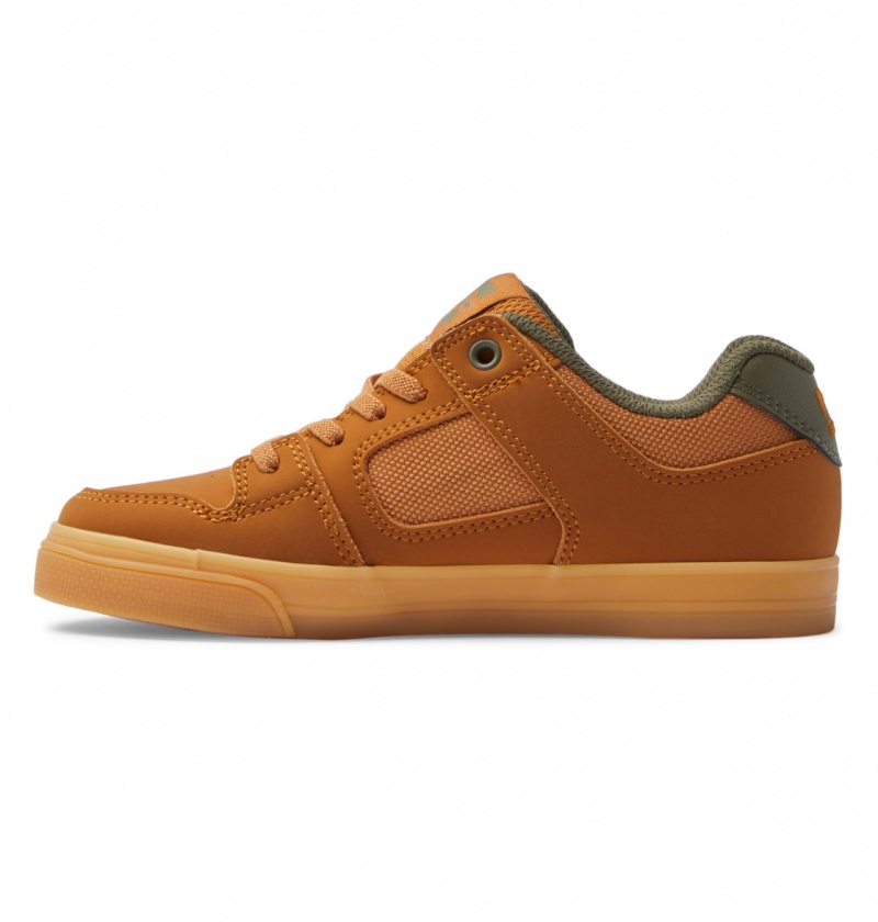 Dark Chocolate / Wheat / Gum DC Shoes Pure Elastic - Shoes 8-16 | ORV-503817