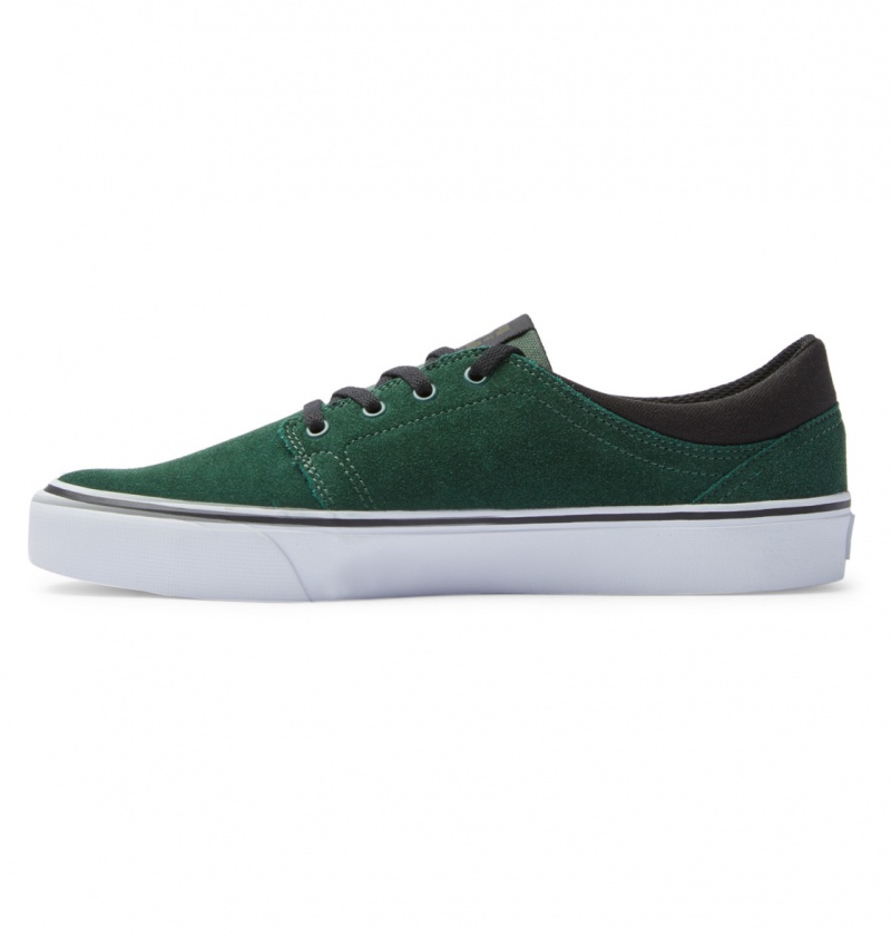 Dark Green DC Shoes Trase - Suede Shoes | BAC-204691