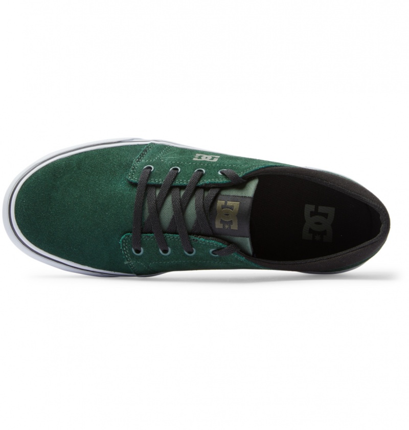 Dark Green DC Shoes Trase - Suede Shoes | BAC-204691