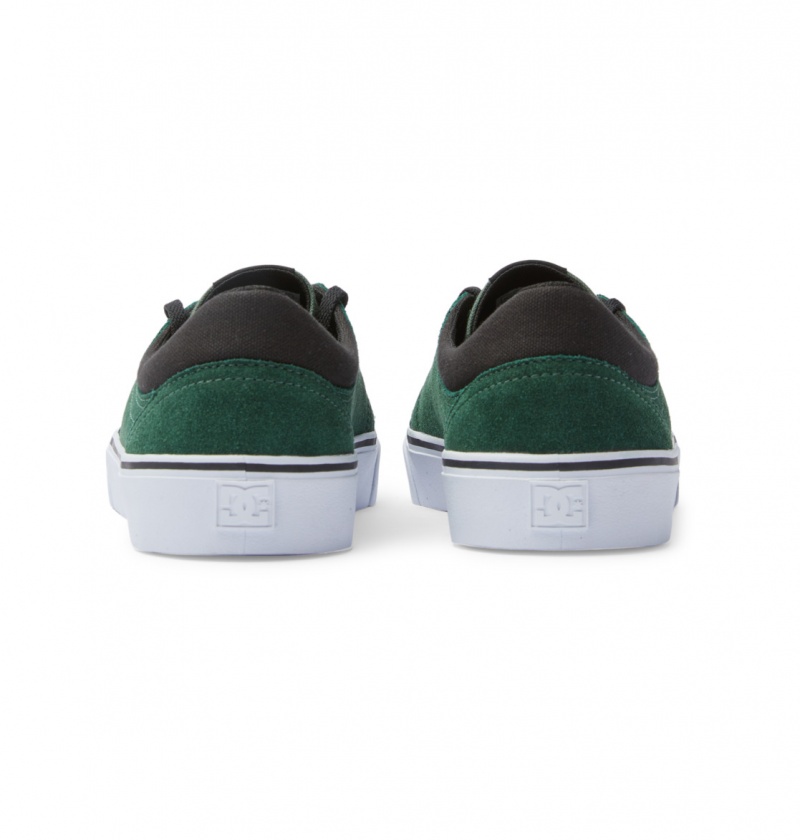 Dark Green DC Shoes Trase - Suede Shoes | BAC-204691