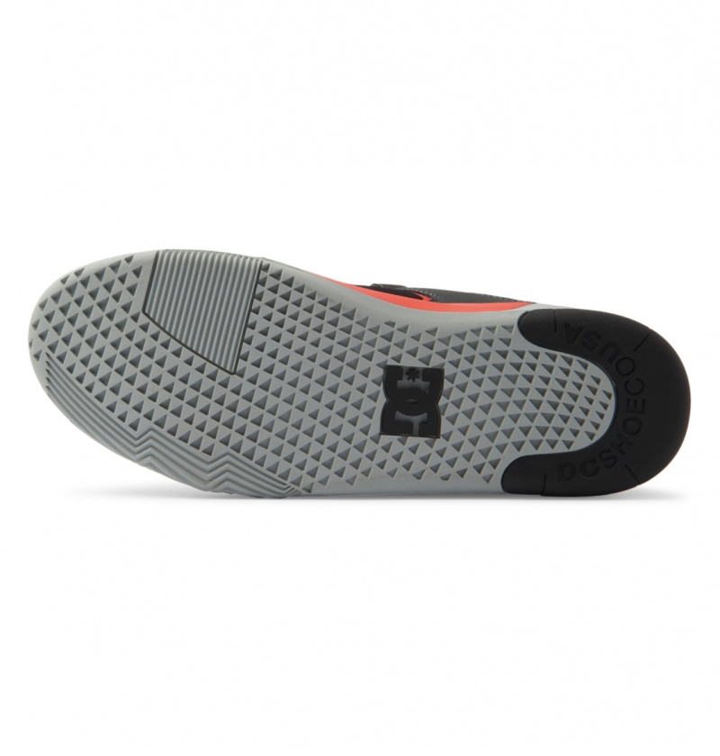 Dark Grey / Orange DC Shoes DC Metric - Leather Shoes | CBK-948216