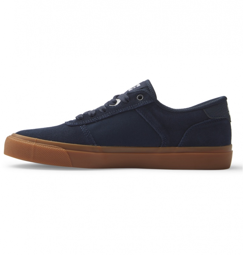 Dark Navy DC Shoes Teknic - Leather Shoes | KHO-071346