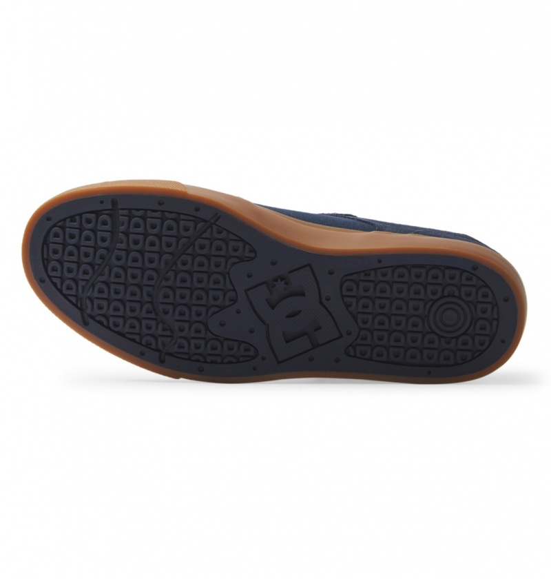 Dark Navy DC Shoes Teknic - Leather Shoes | KHO-071346