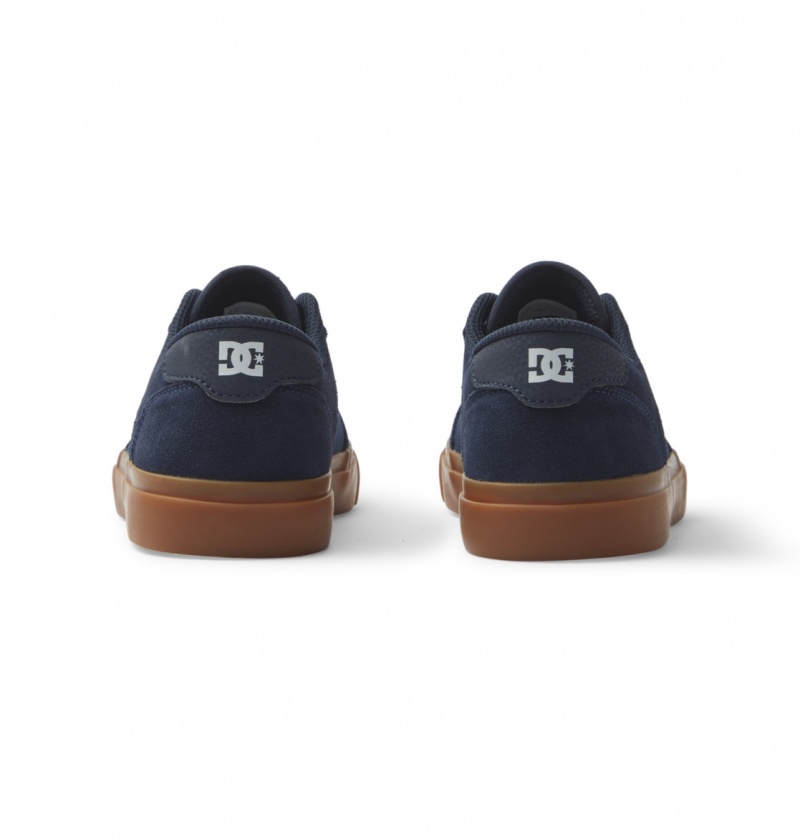 Dark Navy DC Shoes Teknic - Leather Shoes | KHO-071346