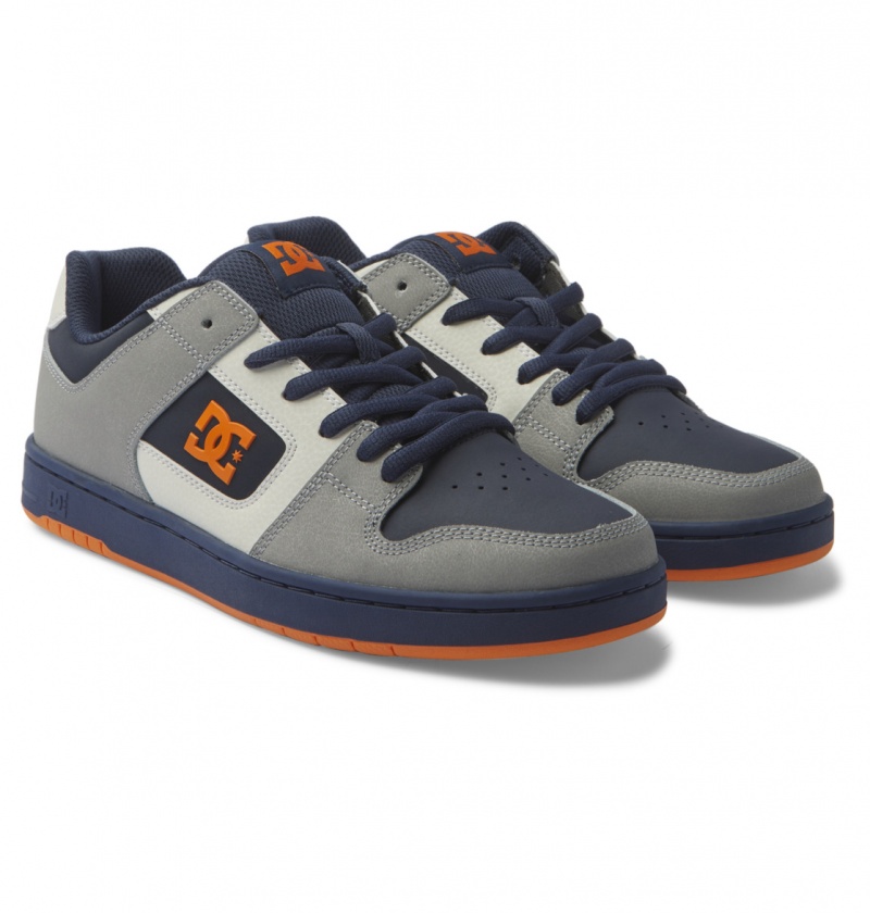 Dc Navy / Orange DC Shoes Manteca - Leather Shoes | VIC-753869