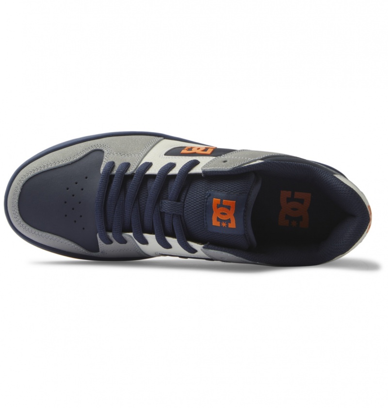 Dc Navy / Orange DC Shoes Manteca - Leather Shoes | VIC-753869