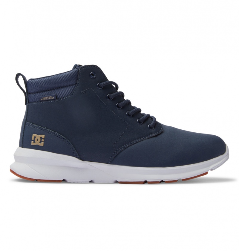 Dc Navy / White DC Shoes Mason 2 - Water Resistant Leather Shoes | PTS-978213