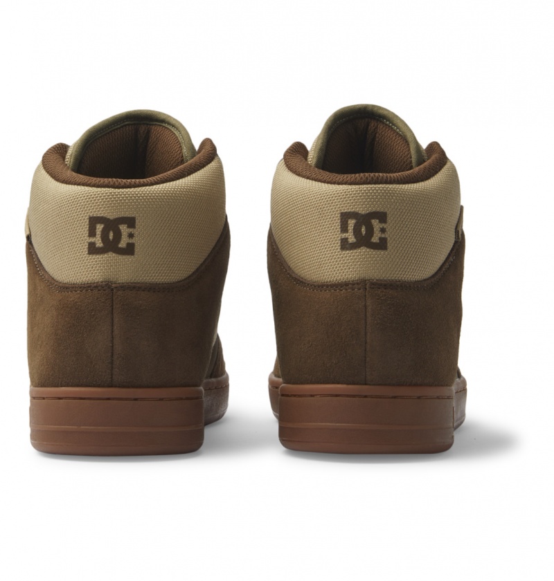 Dk Choc / Military DC Shoes Manteca 4 Hi Wr - High-Top Leather Shoes | YZE-830542