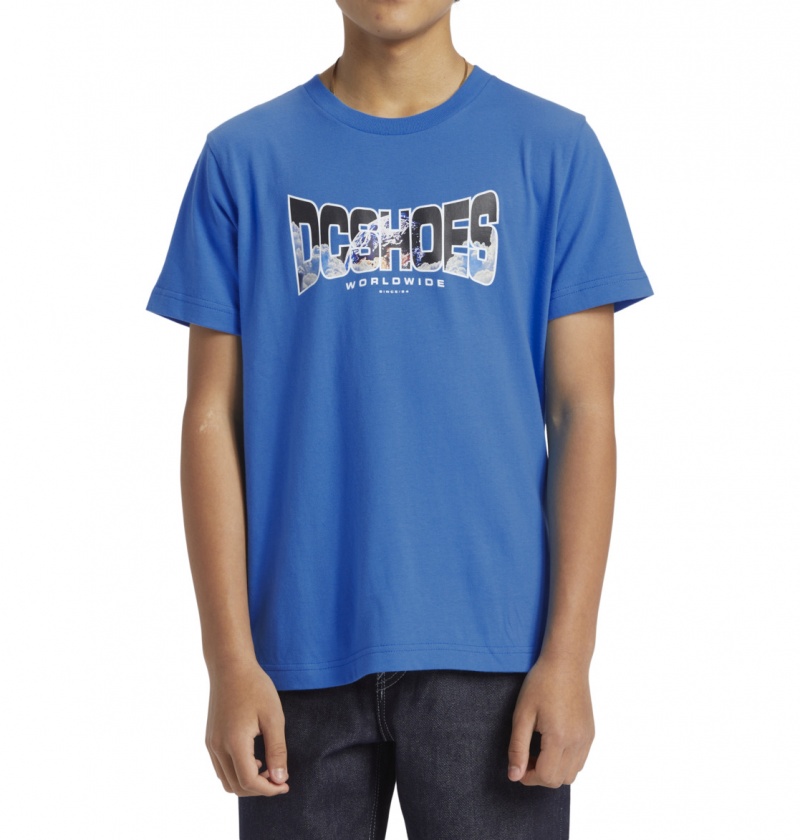 French Blue DC Shoes Astro - T-Shirt 8-16 | EWG-760548