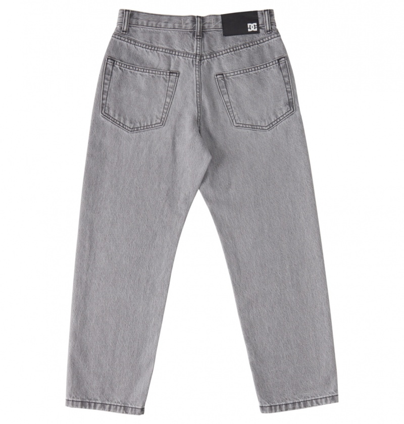 Grey Wash DC Shoes Worker - Baggy Fit Jeans 8-16 | DQG-954106