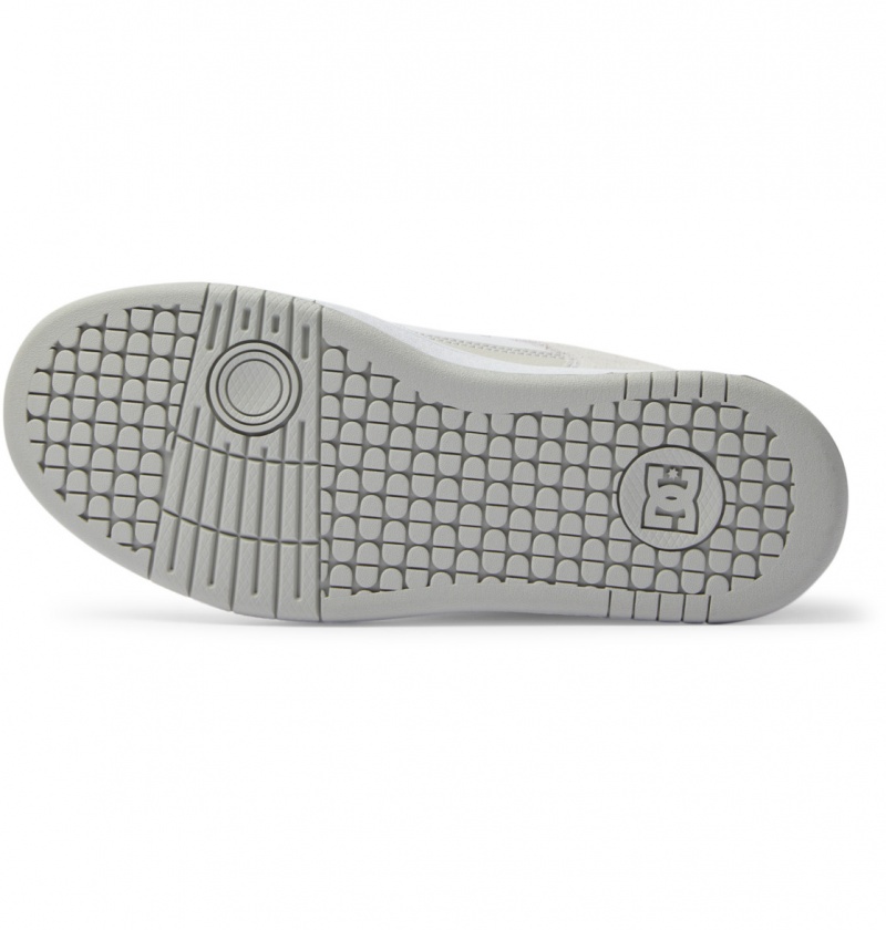 Grey / White DC Shoes Manteca - Leather Shoes | XAI-201459