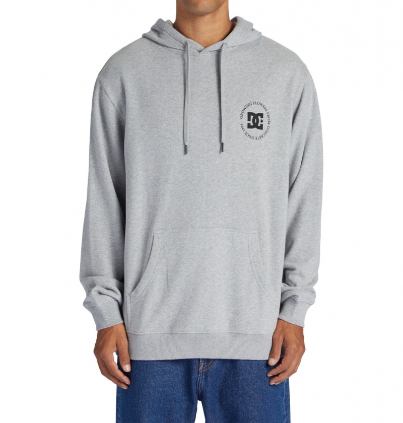 Heather Grey DC Shoes Concrete - Hoodie | OME-619842