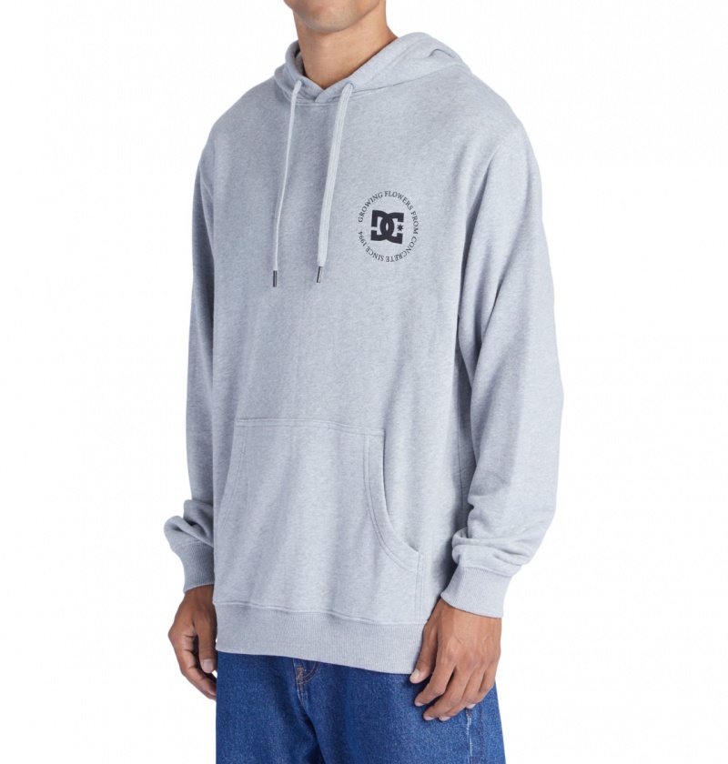 Heather Grey DC Shoes Concrete - Hoodie | OME-619842