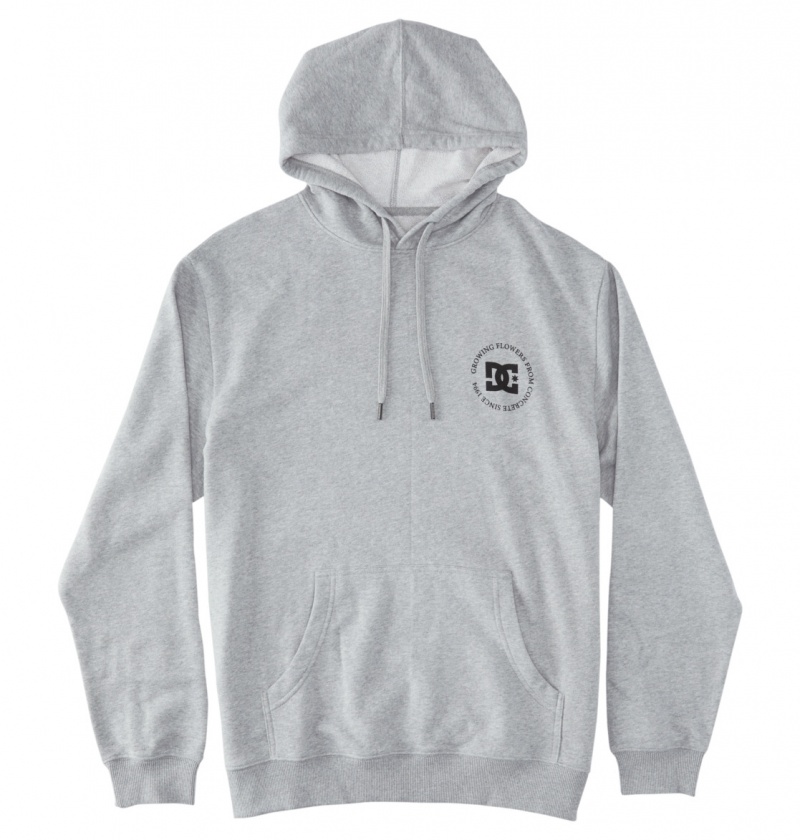 Heather Grey DC Shoes Concrete - Hoodie | OME-619842