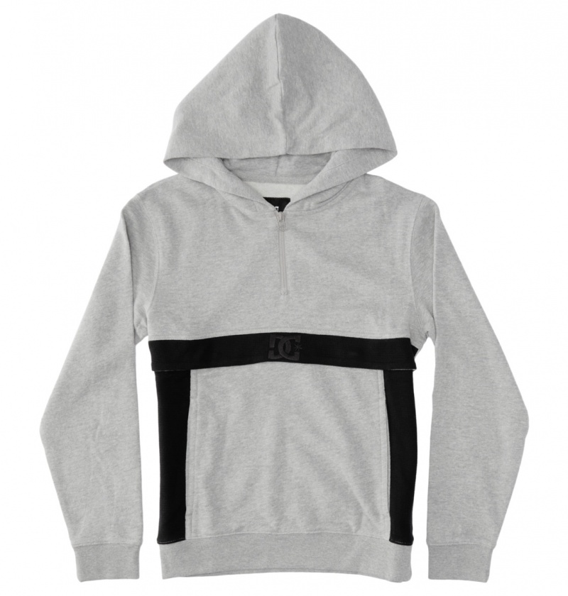 Heather Grey DC Shoes Optics - Zip-Up Hoodie 10-16 | ZQL-723156