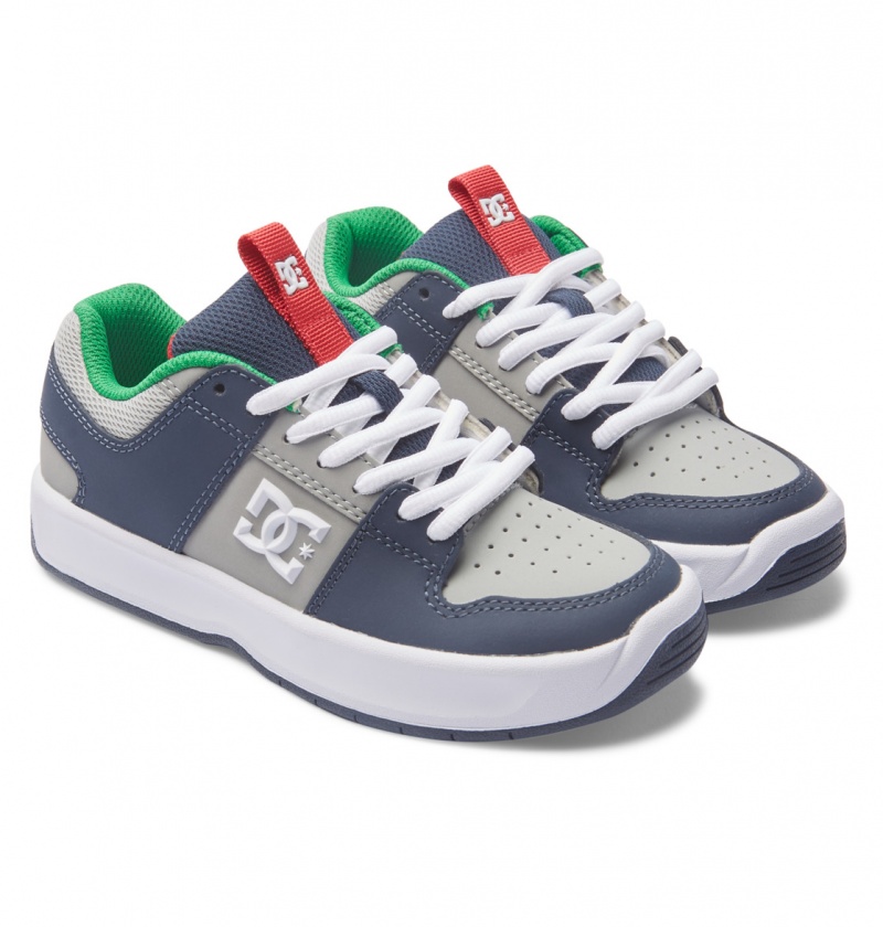 Heather Grey / Navy DC Shoes Lynx Zero - Leather Shoes | EIS-108674