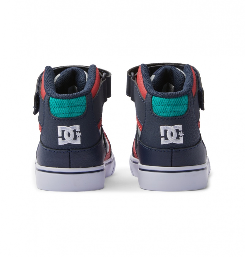 Heather Grey / Navy DC Shoes Pure High-Top EV - High-Top Leather Shoes | ZQA-879201