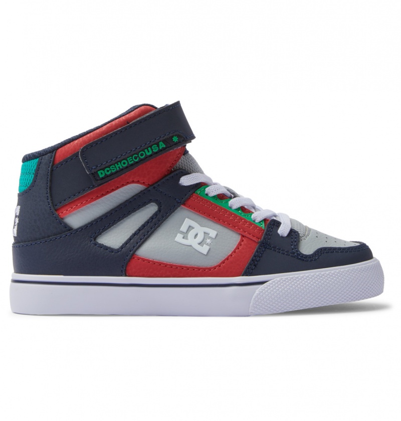 Heather Grey / Navy DC Shoes Pure High-Top EV - High-Top Leather Shoes | ZQA-879201