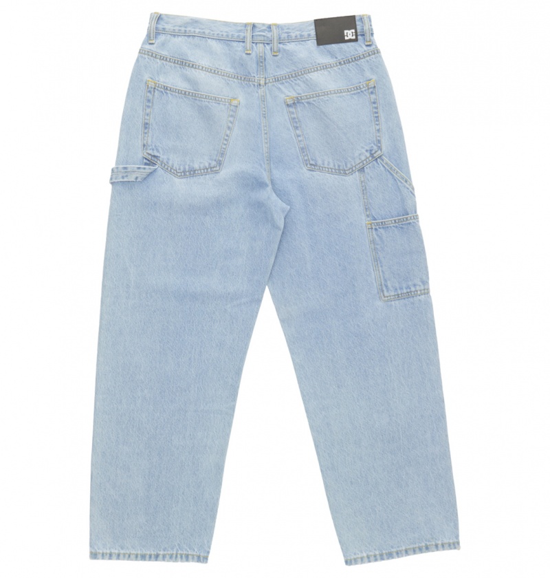 Indigo Light DC Shoes Worker - Baggy Carpenter Jeans | QBR-516298