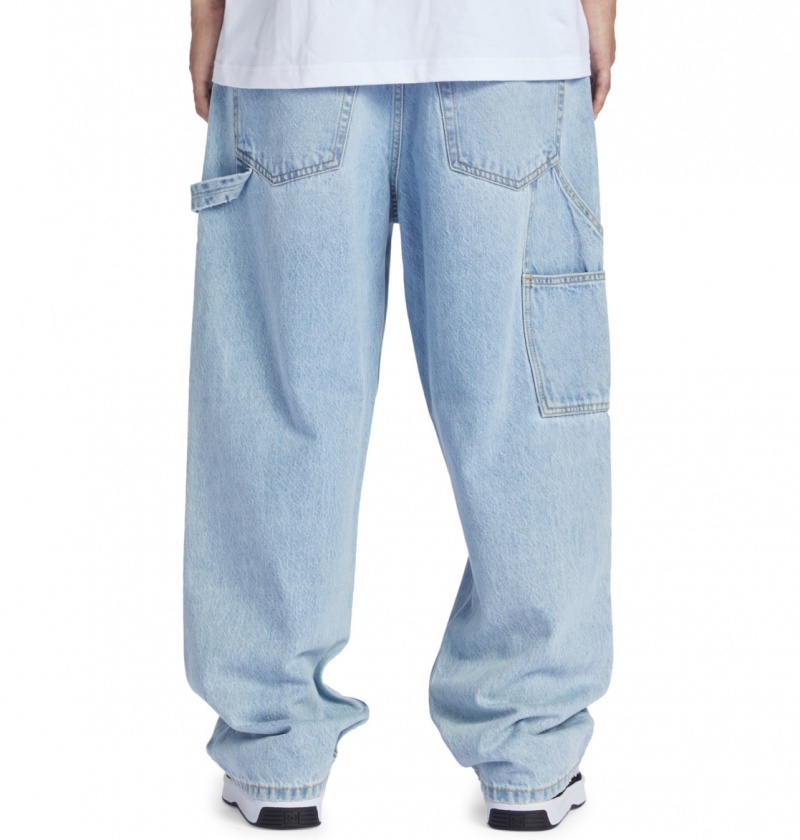 Indigo Light DC Shoes Worker - Baggy Carpenter Jeans | QBR-516298