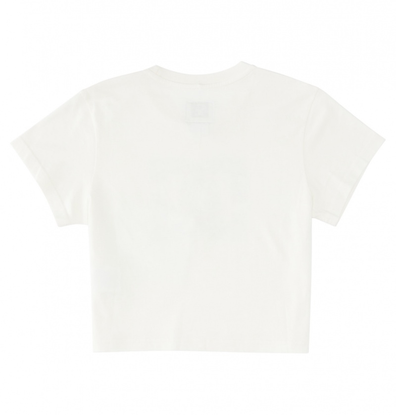 Lily White Enzyme Wash DC Shoes DC Star Fill - Cropped Fitted T-Shirt | QGR-317569