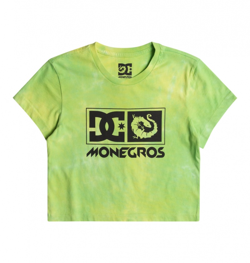 Lime Green DC Shoes x Monegros - Crop Top | QXH-647195