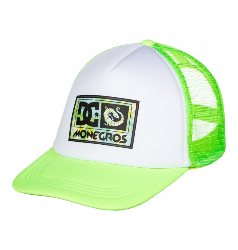 Lime Green DC Shoes x Monegros - Trucker Cap | YPU-394685