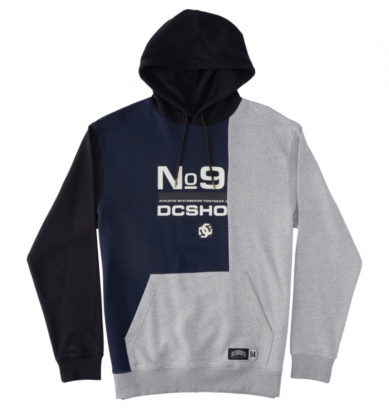 Navy Blazer Multi DC Shoes Static - Hoodie | XJW-516702