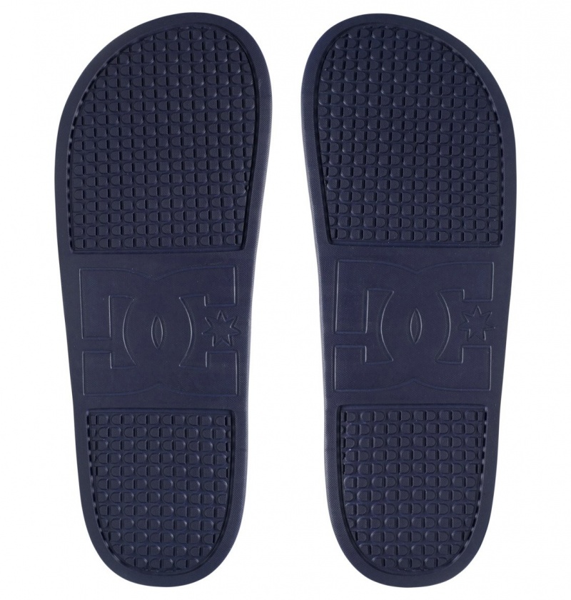 Navy / Red DC Shoes DC Slide - Slider Sandals | PKR-341709